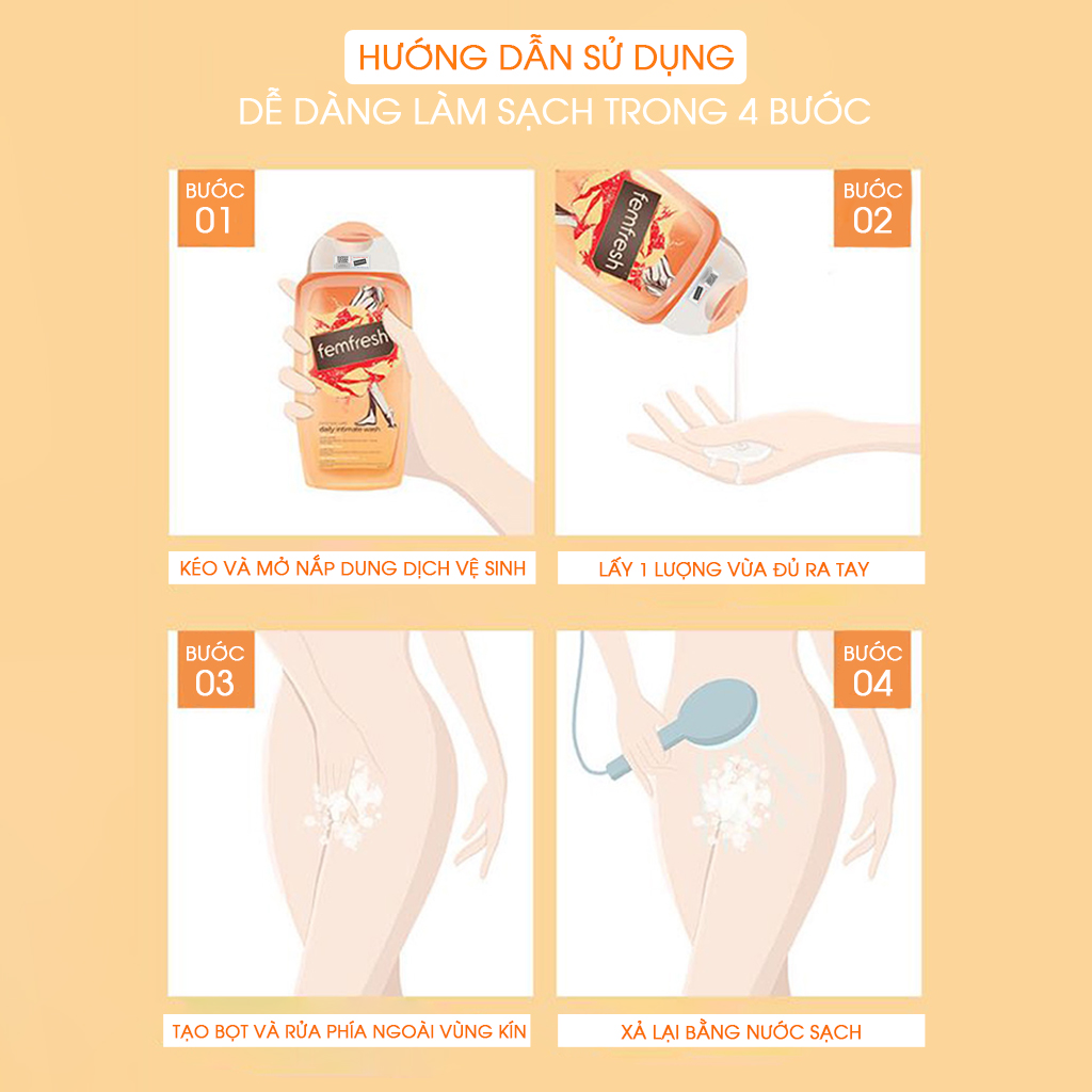 Dung Dịch Vệ Sinh Phụ Nữ Cho &quot;Cô Bé&quot; Sạch, Thơm, Tươi Mới Suốt Ngày Dài Femfresh Daily Intimate Wash 150ml/250ml