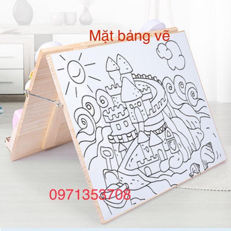 Đồ chơi bảng bận rộn 2 mặt  cho bé bằng gỗ