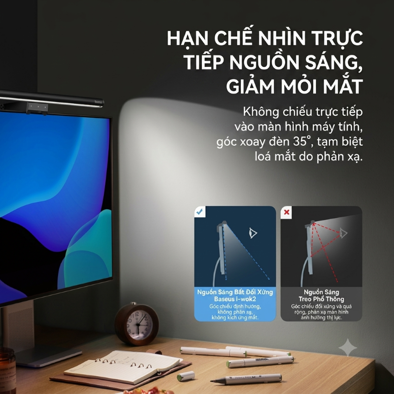 Đèn Led Treo Màn Hình C105 RGB Gắn Nam Châm Cảm Ứng 3 Chế Độ Màu USB Cho Máy Tính - Hàng Nhập Khẩu