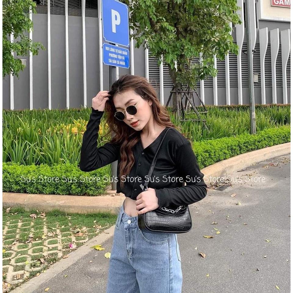 ÁO CROPTOP DÀI TAY NĂNG ĐỘNG