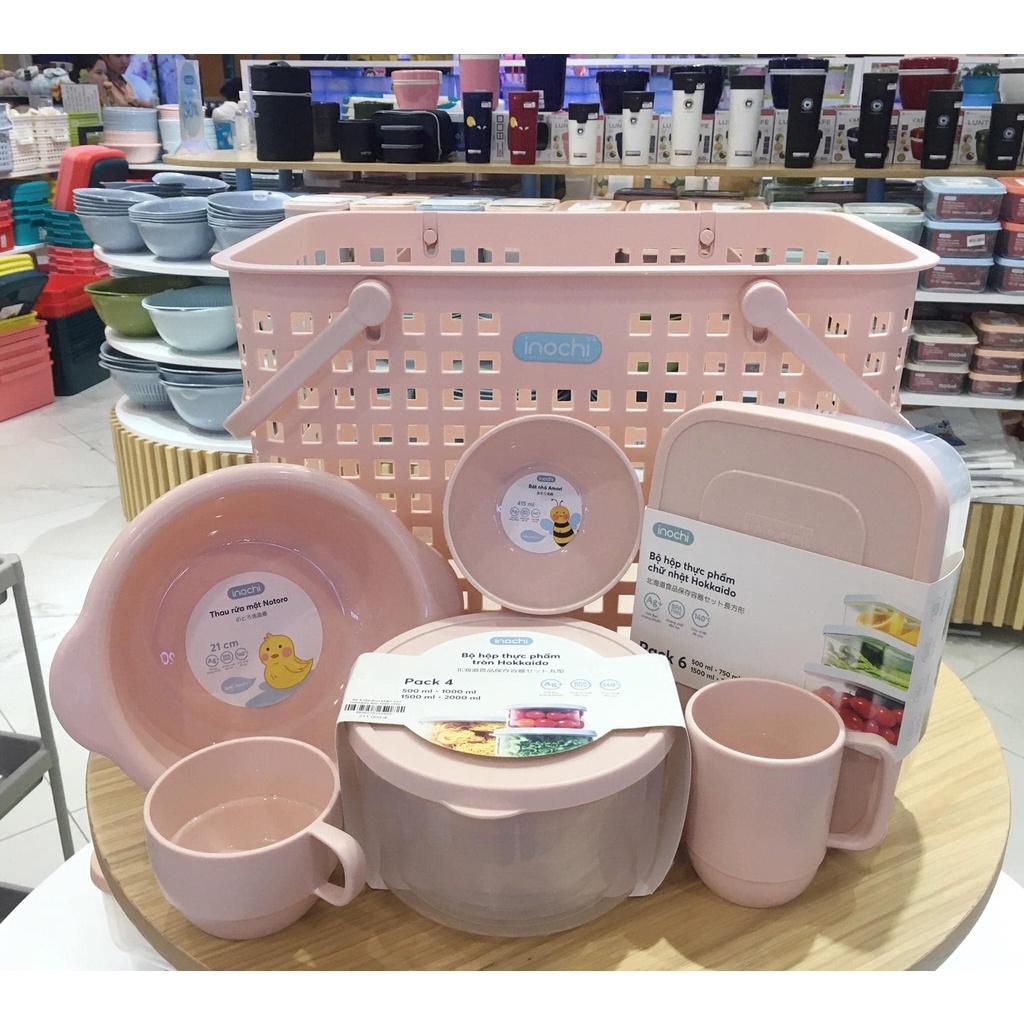 Bộ thau rổ cao cấp Inochi 23cm-30cm-35cm - Tiêu chuẩn nhật bản - ion Ag+ kháng khuẩn