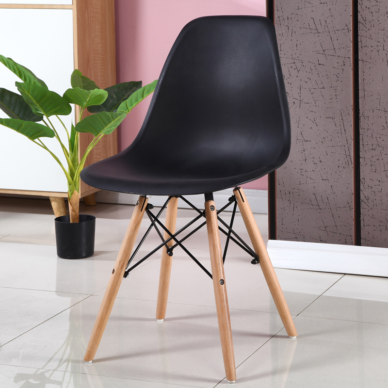 Ghế Nhựa Chân Gỗ Eames  dùng cho Bàn Ăn quán Cafe