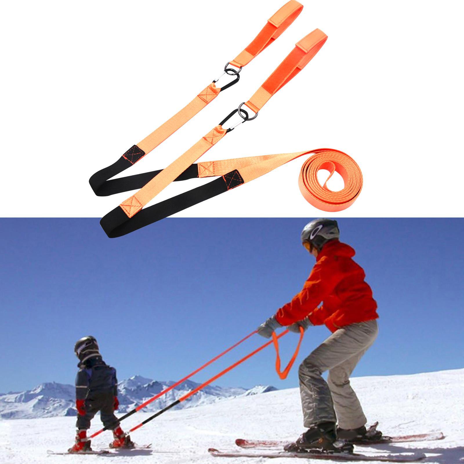 Kids Ski Training Harness Ski Training Belt Snowboard Safety Belt Beginner with Hook and Buckle Secure Connection Portable Ski Trainer Strap
