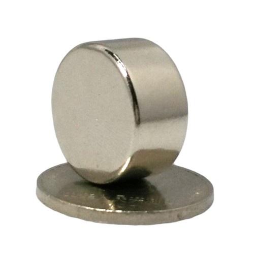 Nam châm đất hiếm 25x10mm viên hình tròn màu trắng bạc siêu mạnh