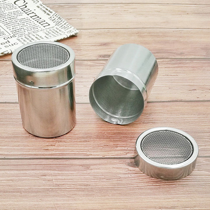 Lọ rắc bột ca cao, matcha chất liệu inox