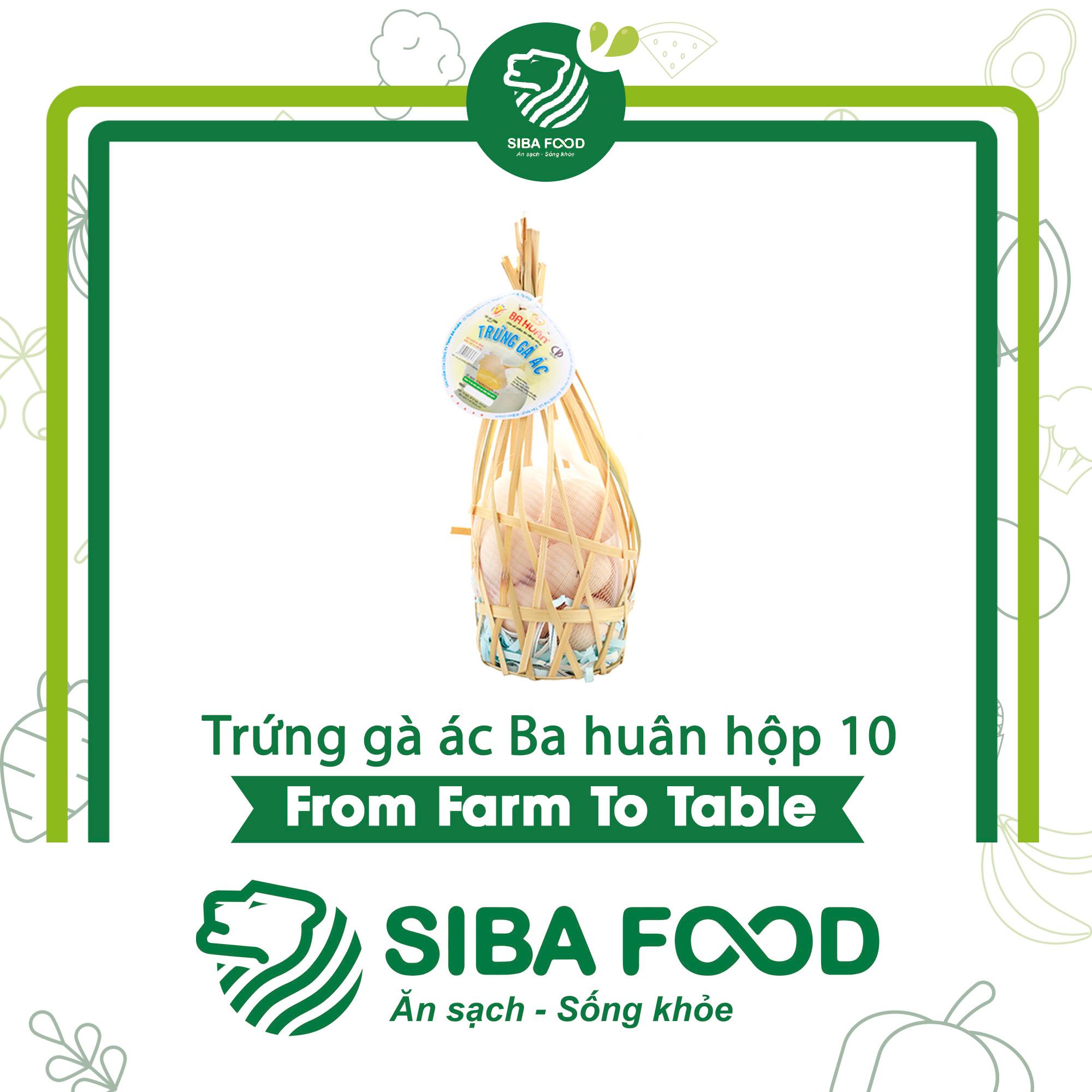 Trứng gà ác Ba Huân giỏ 10