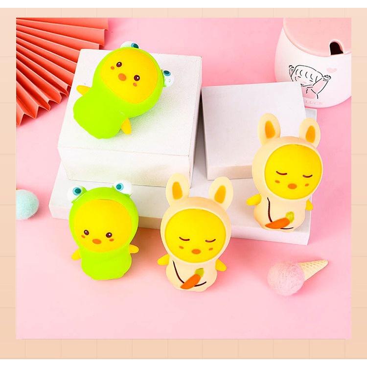Squishy hình Heo Hồng Mũi To Hồng 2 lớp áo mềm dễ thương chân thực giảm stress co dãn đàn hồi ngộ nghĩnh dễ thương