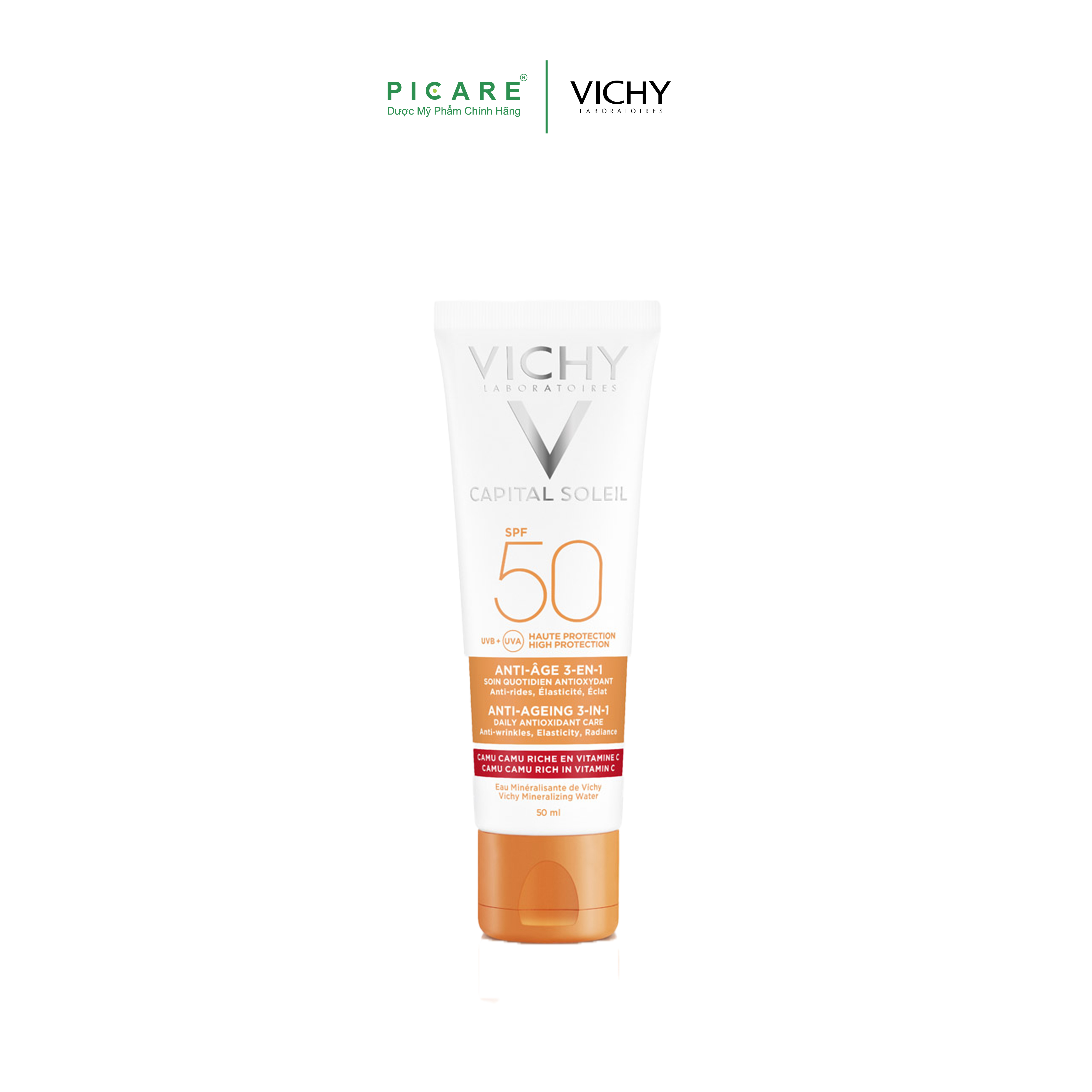 Kem Chống Nắng Bảo Vệ Và Giúp Giảm Các Dấu Hiệu lão hóa Ideal Soleil Anti-Age SPF50 50ml