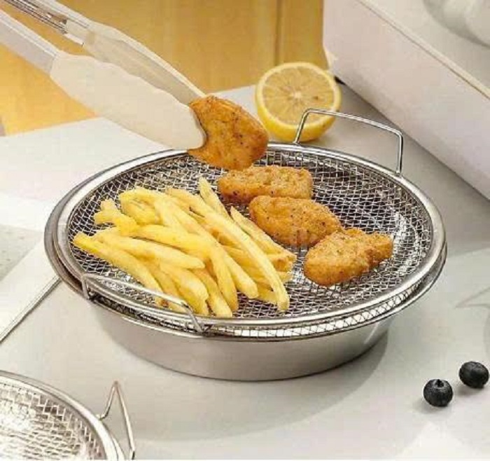 [KoSuyTu] Khay Tròn Inox 304 Kèm Ray Lưới Lọc Ráo Dầu Chiên Thức Ăn Đa Năng Tiện Dụng 19cm - Chất Liệu Cao Cấp Bền Đẹp An Toàn Dễ Vệ Sinh