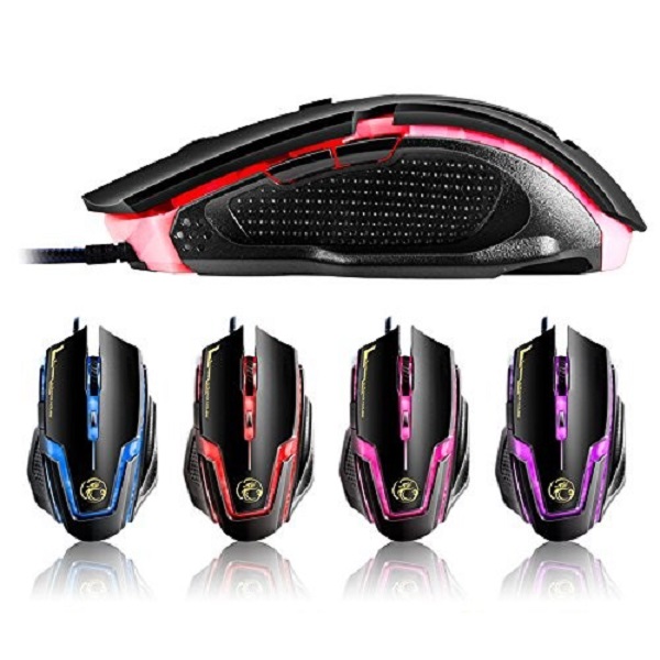 Chuột chuyên Gaming có dây APEDRA A9 - Led đổi màu - Max 3200 DPI - Nhập khẩu