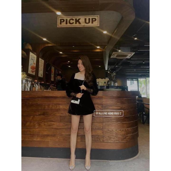 CHÂN VÁY NHUNG THÊU ONG CHO NỮ