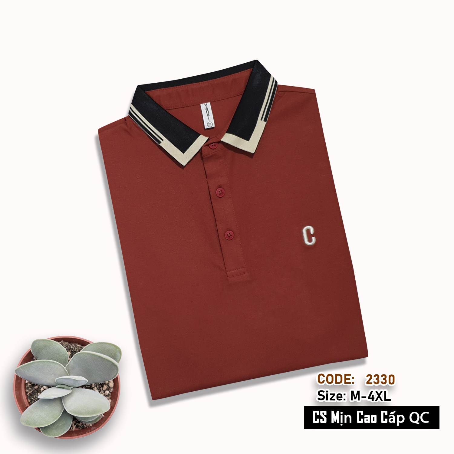 2330 - Áo Polo nam tay ngắn, Áo cổ trụ nam thun lạnh cao cấp, hàng Xưởng may Vinh Thiện Phát, sỉ từ 10 cái