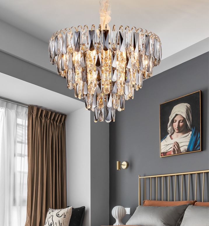 Đèn chùm AVISCO pha lê hiện đại trang trí nội thất cao cấp, sang trọng - kèm bóng LED chuyên dụng.