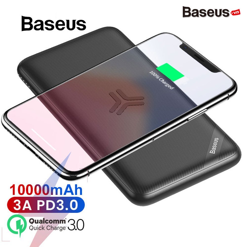 Pin dự phòng kiêm sạc nhanh không dây Baseus S10 Bracket Power Bank 10000mAh - Hàng chính hãng