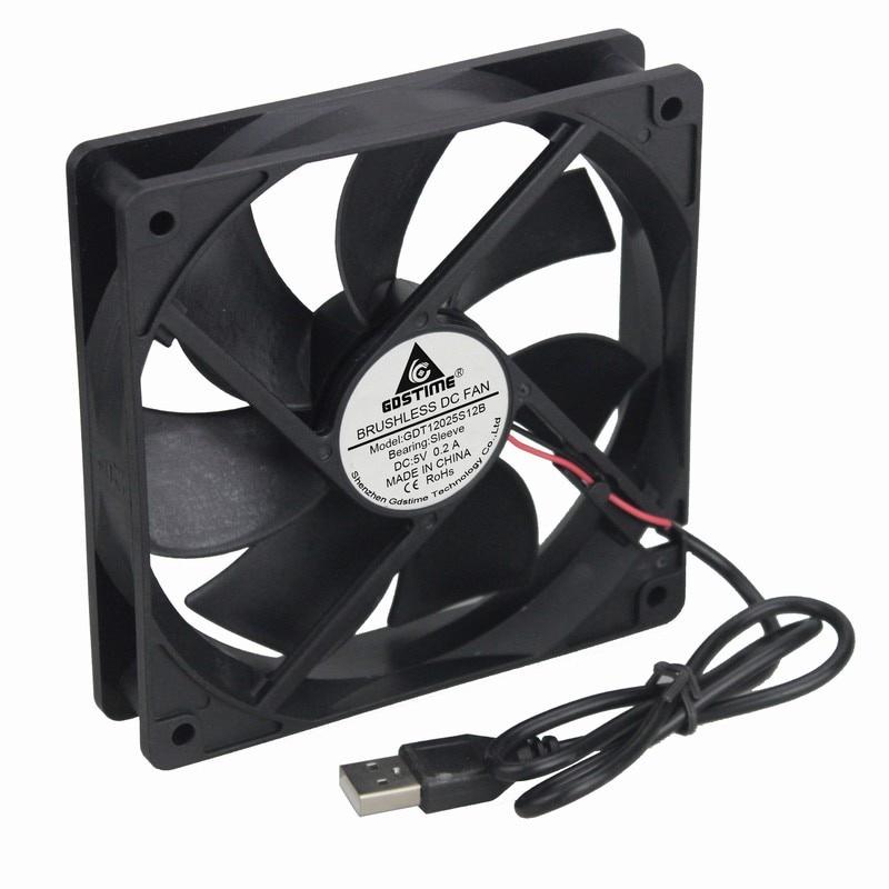 1 Pcs Gdstime DC 5V 120x120x25mm 1500RPM Brushless USB Computer Case Cooling Fan 120mm x 25mm 12025 12cm