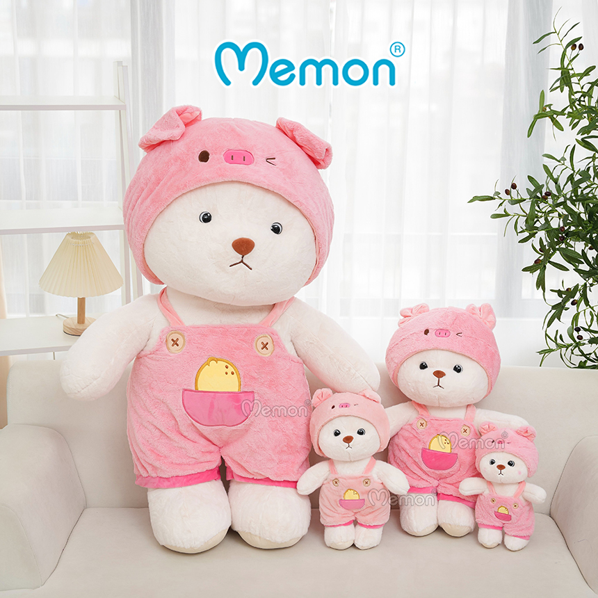 Gấu Bông Teddy Lena Cosplay Thỏ, Khủng Long, Heo, Vịt Cực Cute 28cm - 55cm Cao Cấp Memon