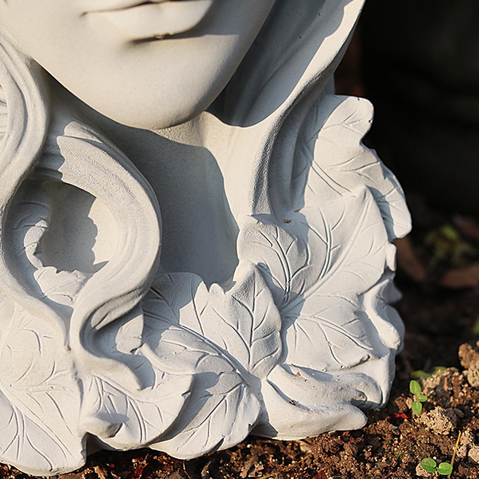Goddess Head Planter Garden Decor Standing Flower Pot