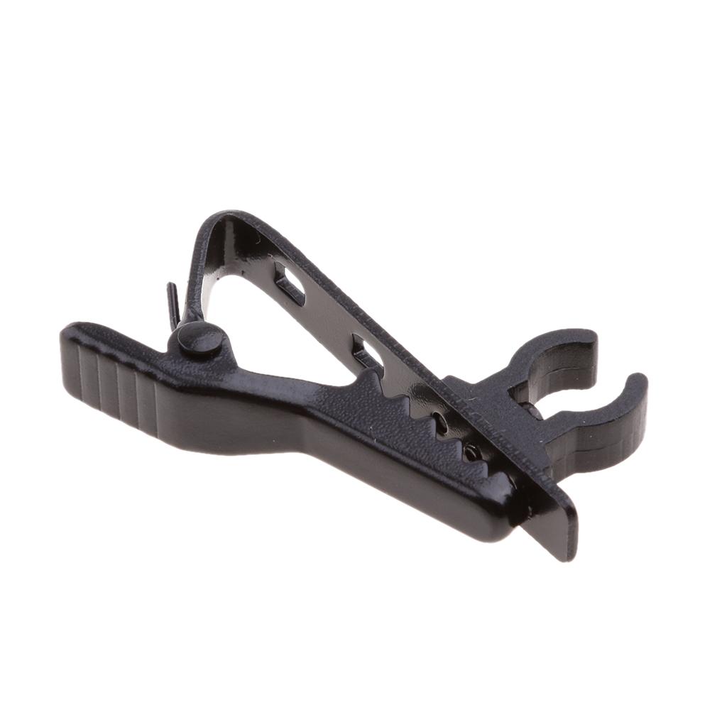 20xPortable Micr -type Lapel Tie Lavalier Mic Metal Clip Rack 8mm+10mm