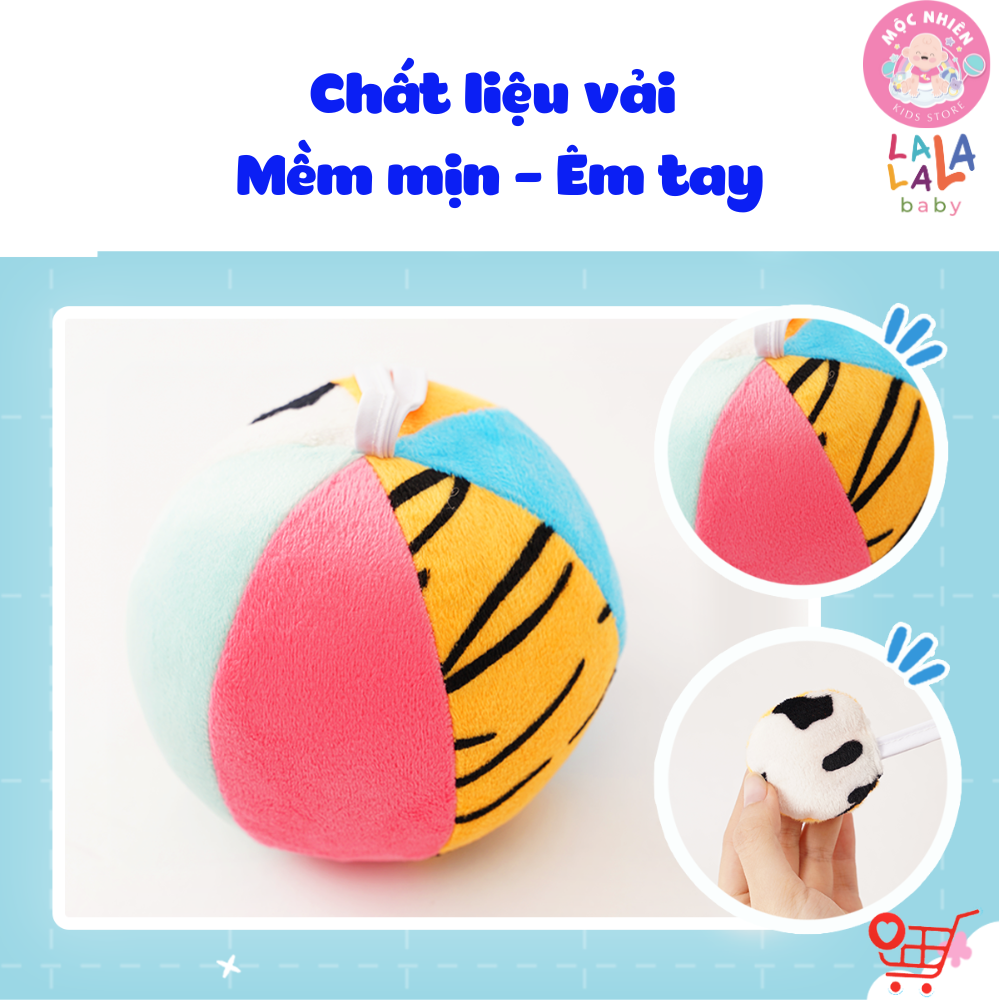 Đồ Chơi Bóng Vải Xúc Xắc Vui Nhộn Kích Thích Thị Giác Cho Trẻ Sơ Sinh Look, Look! Ball - Lalala Baby