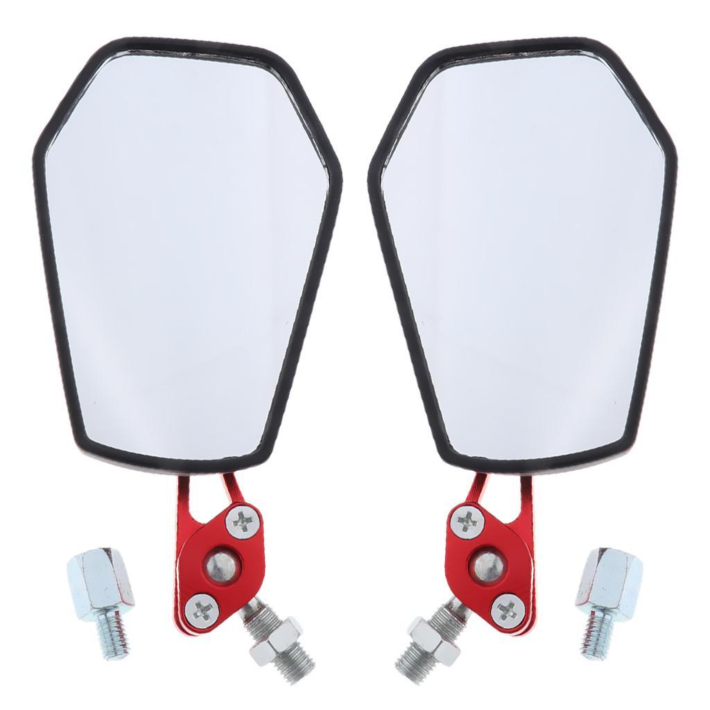 Aluminum Racing Side Rear View Mirrors for Motorcycle Dirt Bikes ATV Red