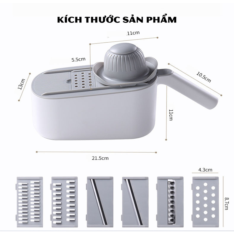 Bộ Nạo Rau Củ Quả E1909 - Tích Hợp 6In1 Tiện Lợi Cho Nhà Bếp