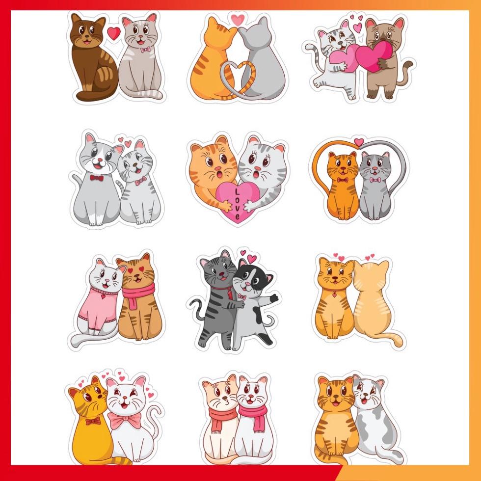 Combo 10 sheet sticker dán đồ chơi cực xinh xắn, phù hợp cho sổ tay, laptop, mũ bảo hiểm và vali.