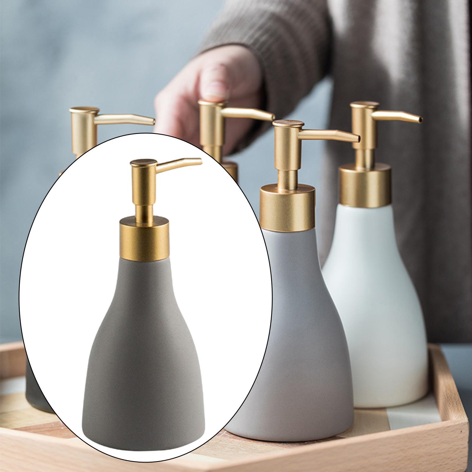 Ceramic Hand Soap Pump Dispenser Shower Bottle for Home
