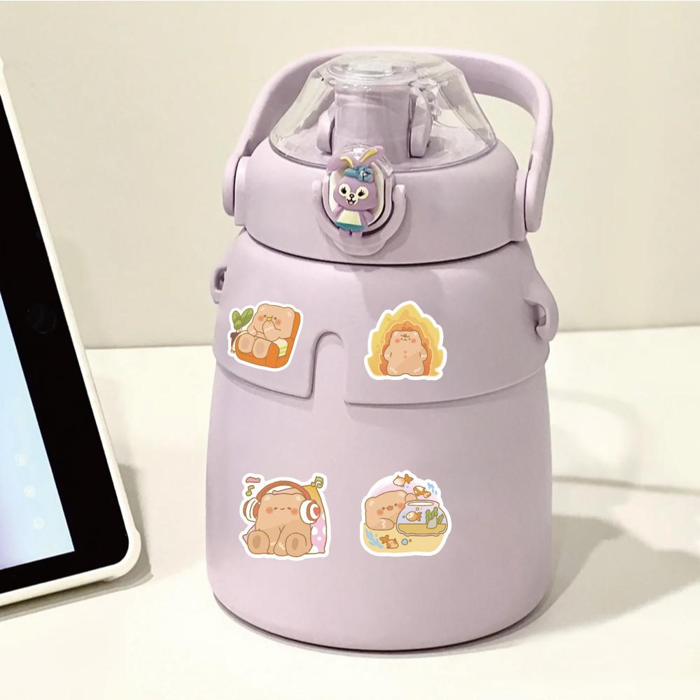 Sticker GẤU XỐP CHIBI hoạt hình trang trí mũ bảo hiểm,guitar,ukulele,điện thoại,sổ tay,laptop-mẫu S144