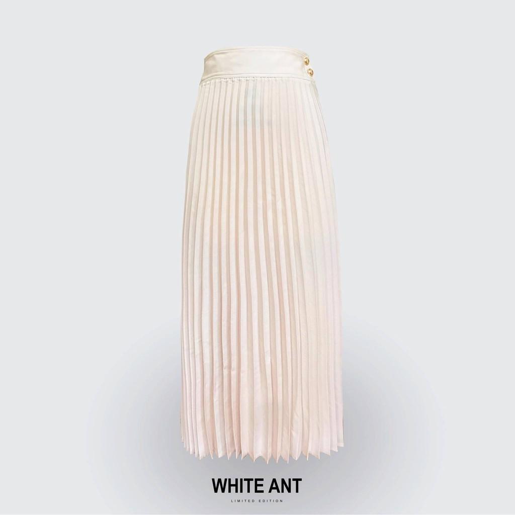 Chân váy xếp ly nữ cao cấp lụa tre chính hãng White Ant - Có video +