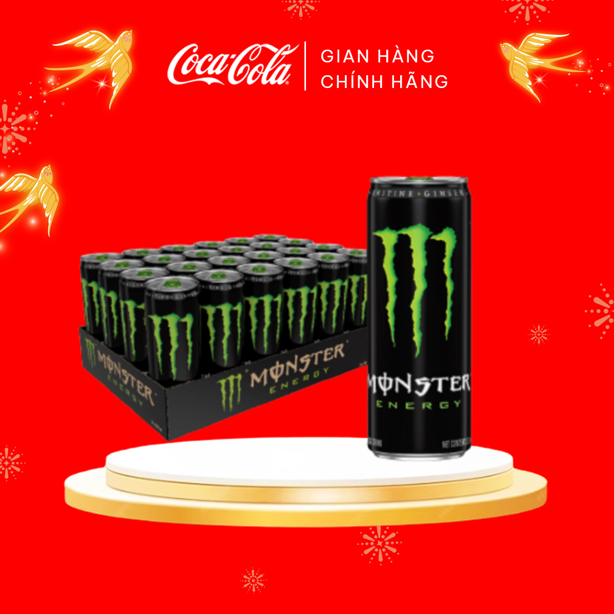 Thùng / Lốc 24 lon Nước tăng lực Monster 355ml/ lon
