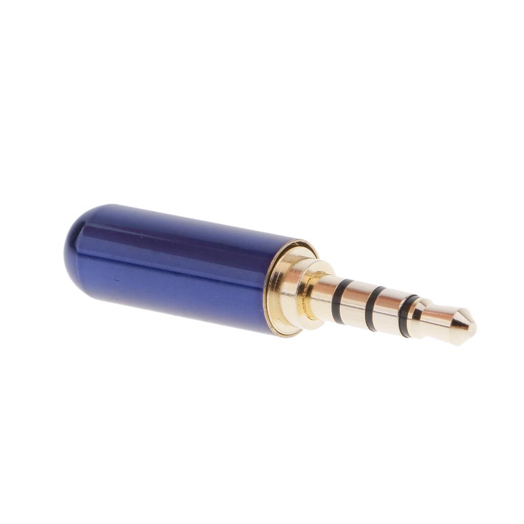 Stereo 3.5 Mm 4 Cực Tai Nghe Tự Làm Âm Thanh Jack Cắm Hàn Cổng Kết Nối 3 X