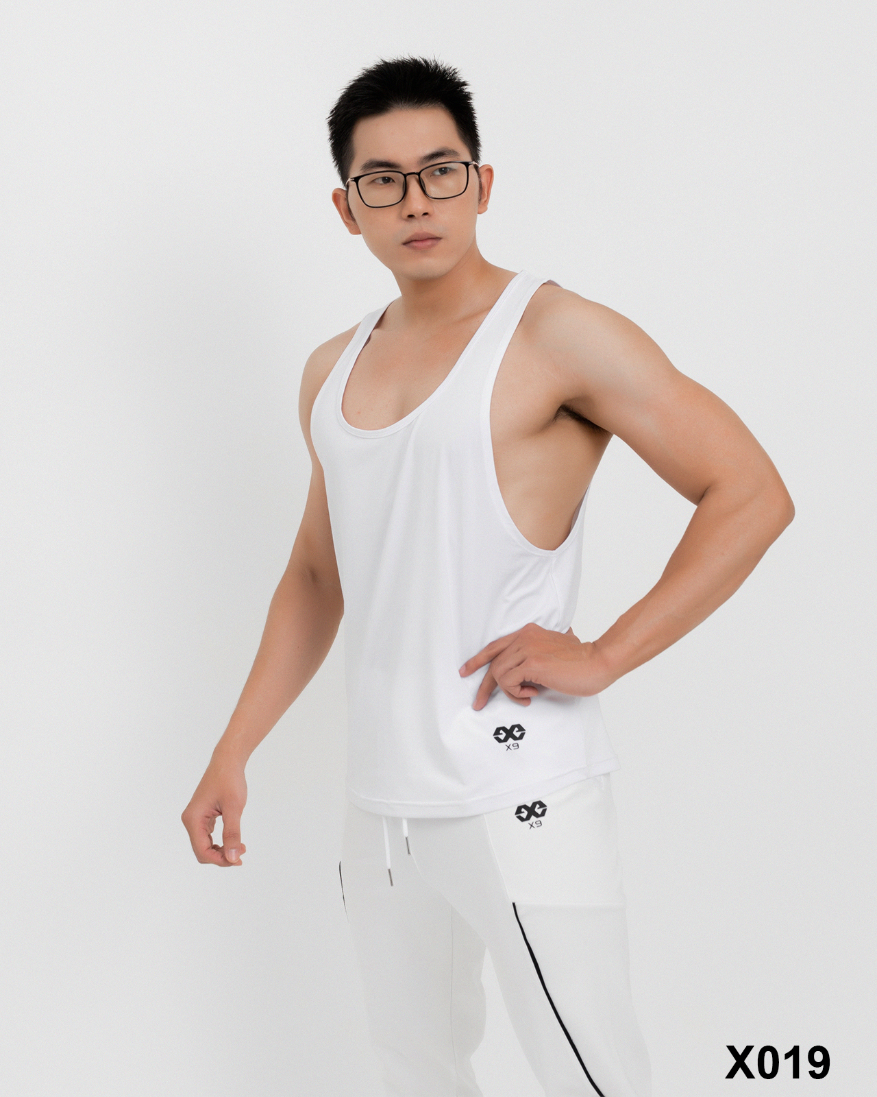 Áo Ba Lỗ Thể Thao Nam Tập Gym Form Rộng Dây Nhỏ Chạy Bộ Bóng Rổ - X9 Sportswear - X019