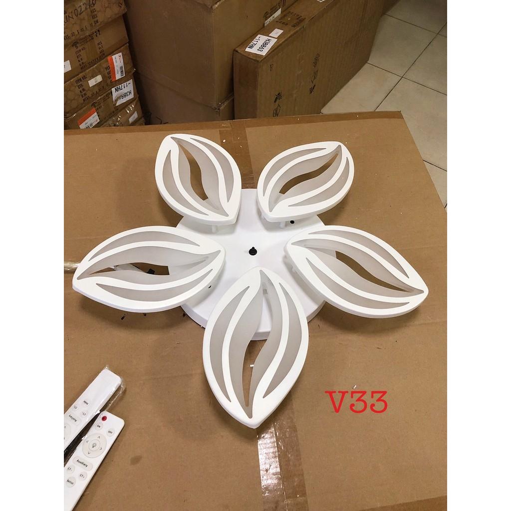 Đèn Ốp Trần LED Hiện Đại V33 Ánh Sáng 3 Chế Độ,Điều Khiển Từ Xa,Tăng Giảm Độ Sáng