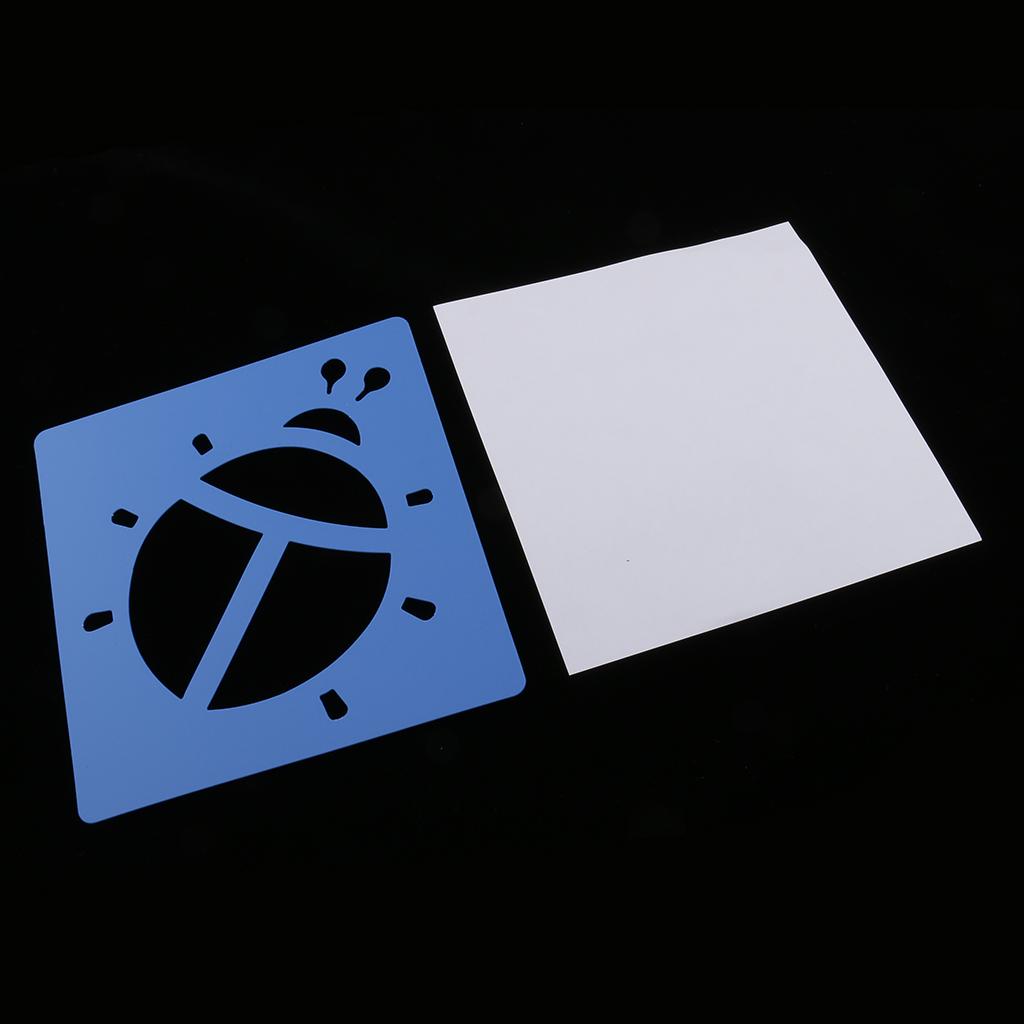 6 Cái/bộ Vẽ Bản Mẫu Stencils Thước Dành Cho Trẻ Em Đồ Trang Trí 14X15 Cm Số 1