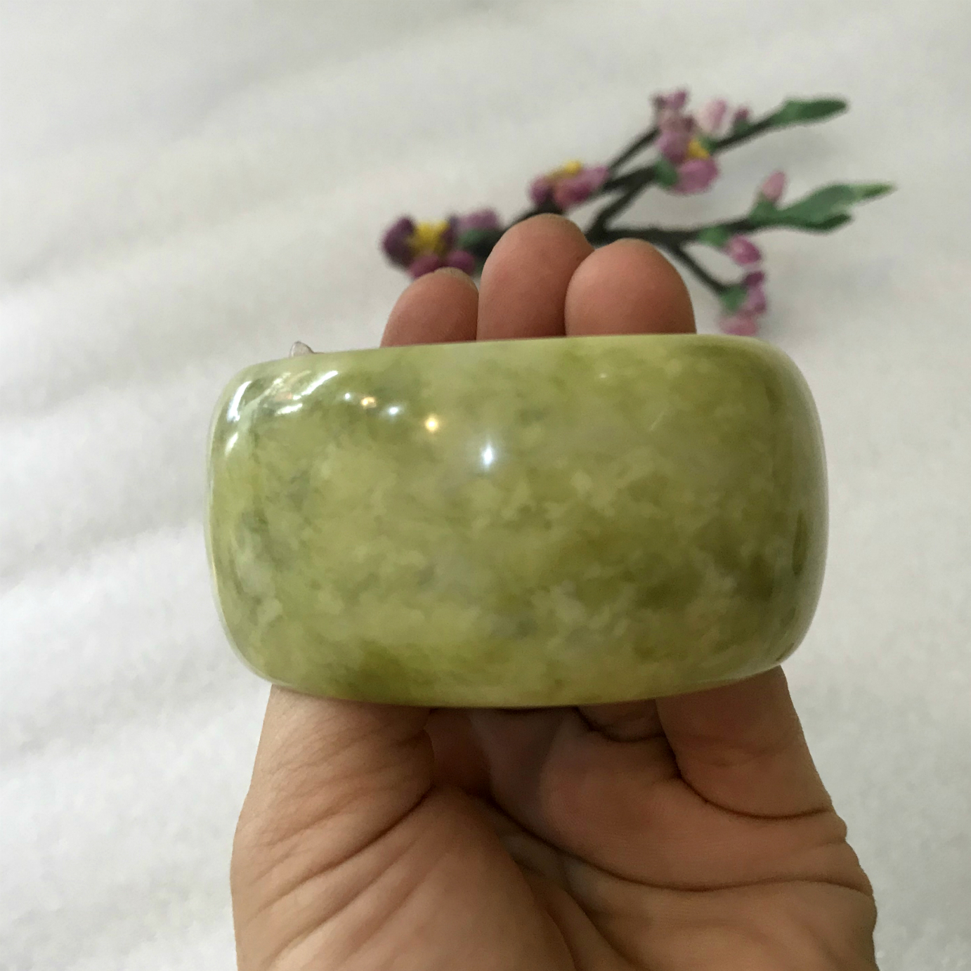 Vòng tay cẩm thạch nam bản to, bản hẹ, bản dày hay bản cao 3cm đá tự nhiên của VN