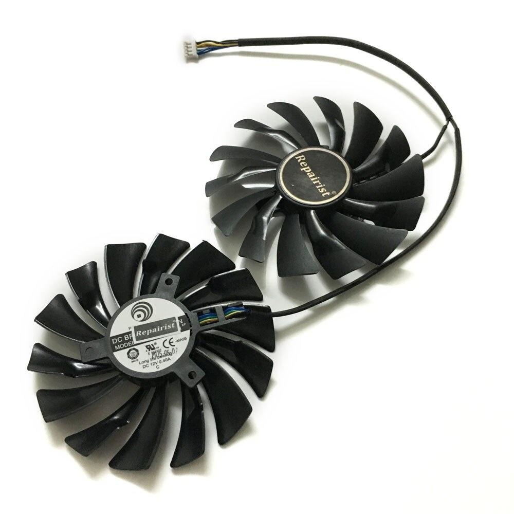 2pcs/lot VGA GPU GTX1080 GTX1070 GTX1060 ARMOR Video Card cooling fan For MSI GTX 1080/1070/1060 ARMOR Graphics Card Cooling