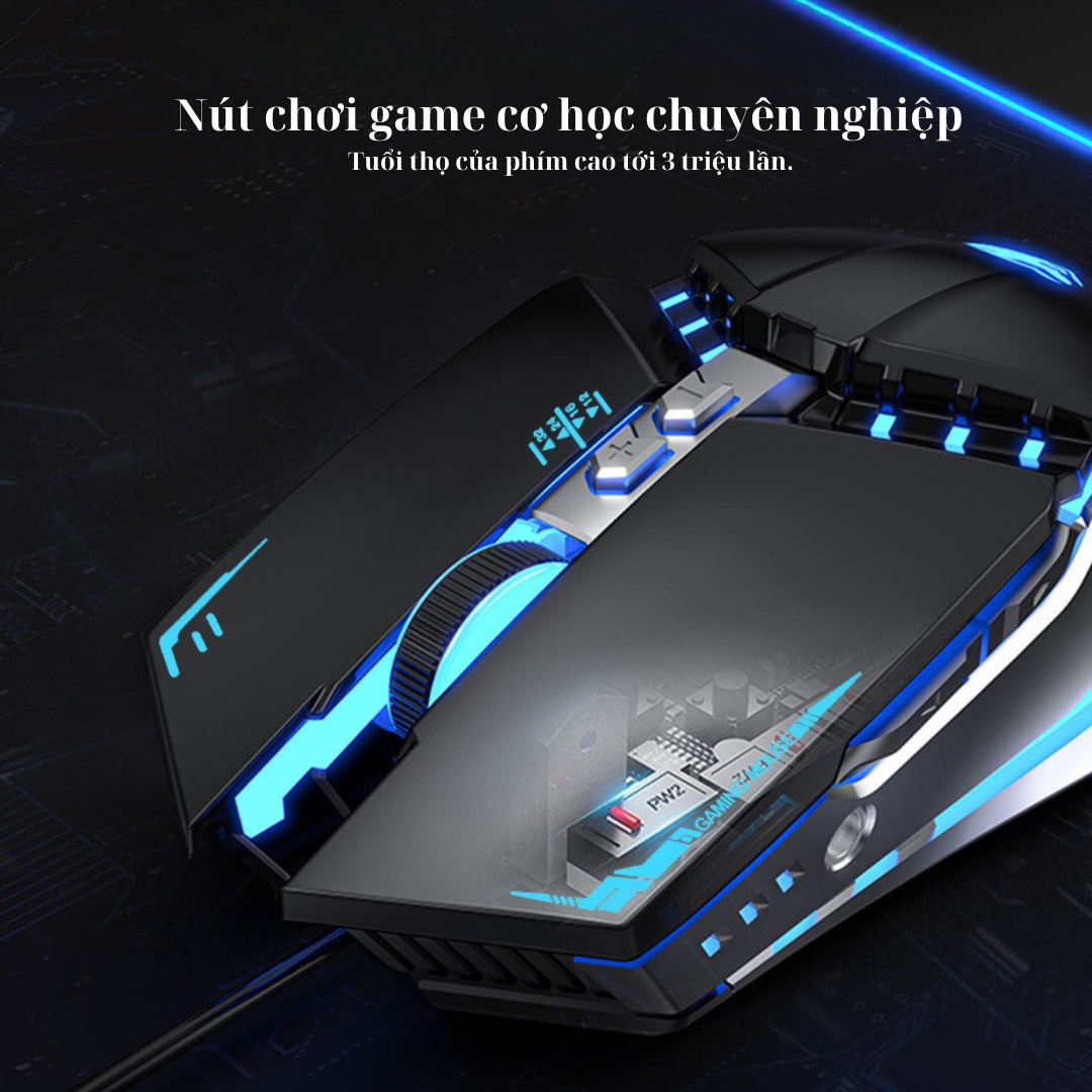 Chuột Máy Tính Có Dây SEASY G9, Đèn LED Tự Động, Chân Đế Kim Loại, Dùng Cho Gaming Và Làm Việc Văn Phòng - Hàng Chính Hãng