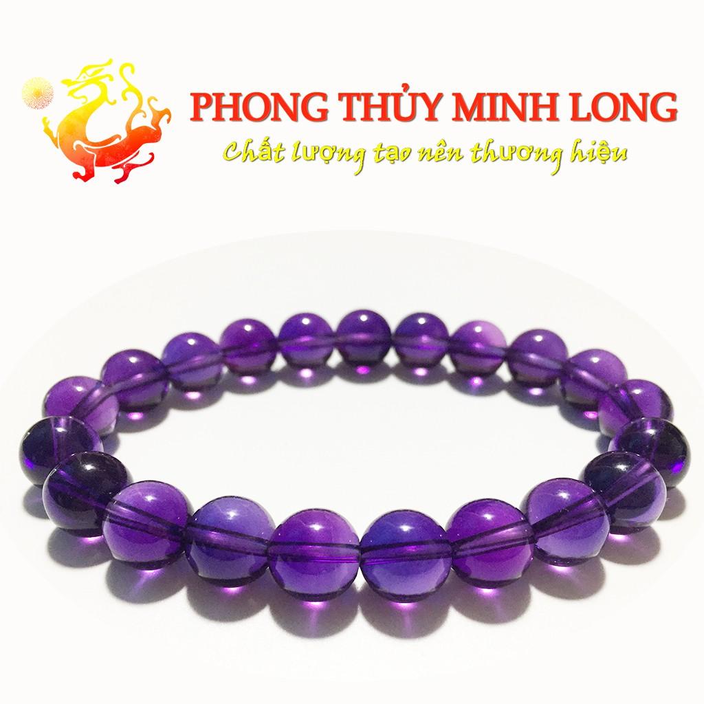 Vòng tay đá. Thach Anh Tím chất lượng 5A hợp người mệnh Hỏa và Thổ