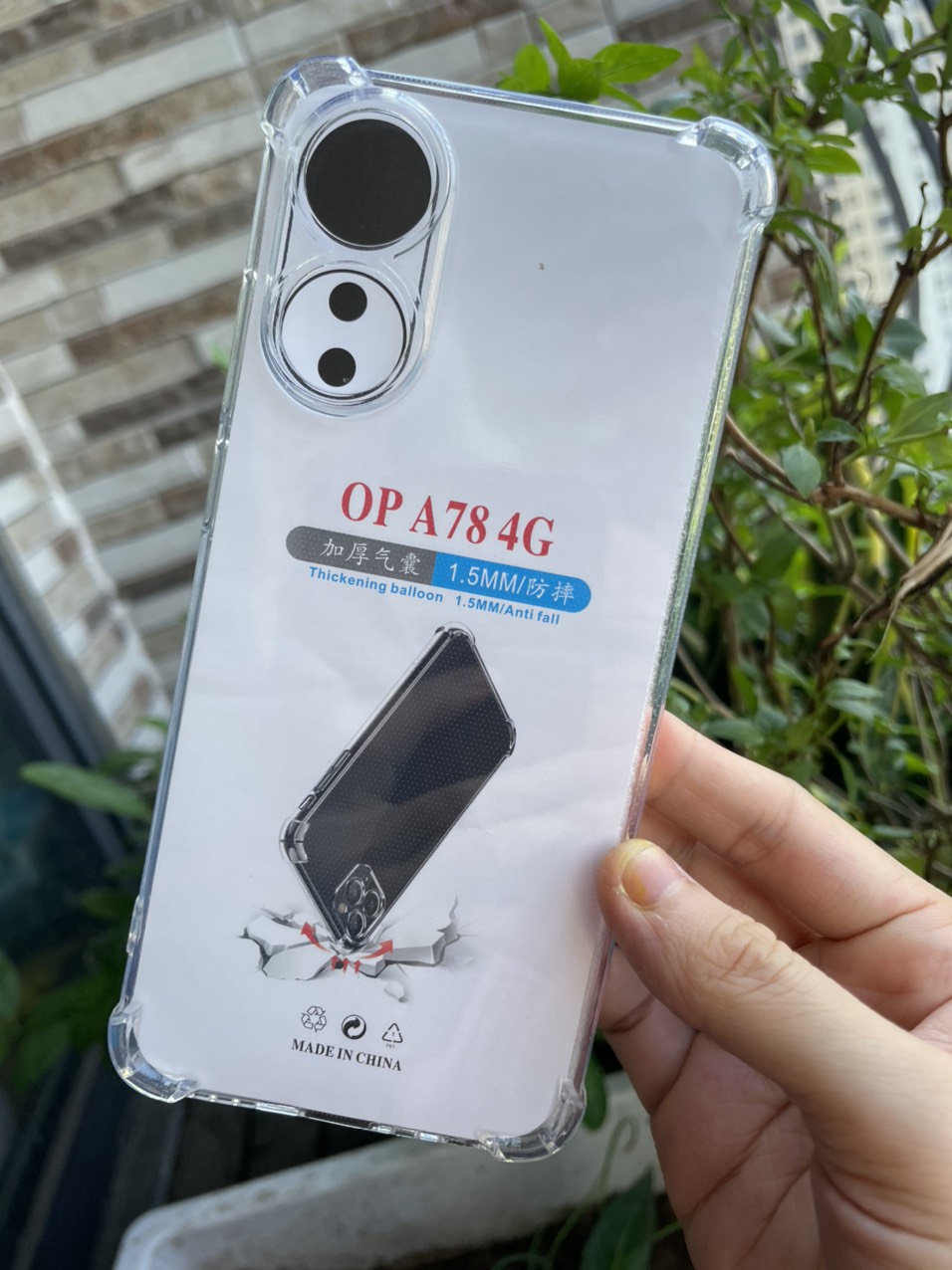 Ốp lưng dẻo cho Oppo A78 chống sốc 4 góc trong suốt , bảo vệ Camera
