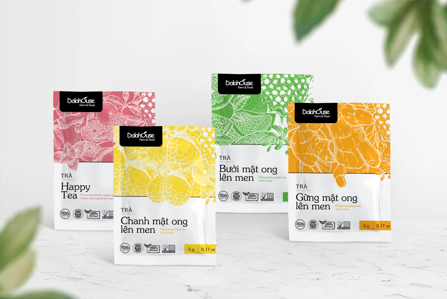 Trà bưởi mật ong lên men Dalahouse Hộp 15 gói - Hỗ trợ giảm cân, giảm mỡ xấu, gan nhiễm mỡ