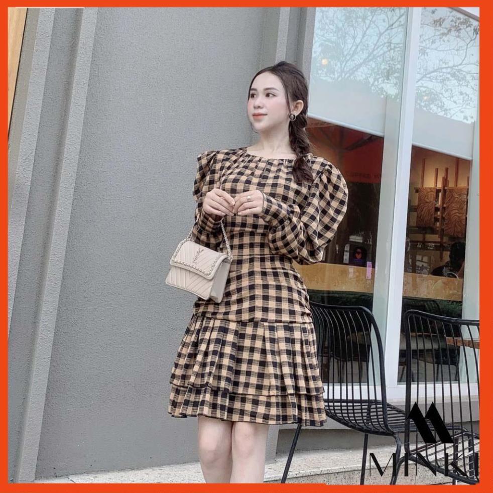 ĐẦM KẺ BODY ĐUÔI CÁ - CHẤT LIỆU VOAN COTTON NHẬP KHẨU - MÀU KẺ NÂU/ KẺ ĐỎ/ KẺ TÍM - HÀNG THIẾT KẾ _HOT