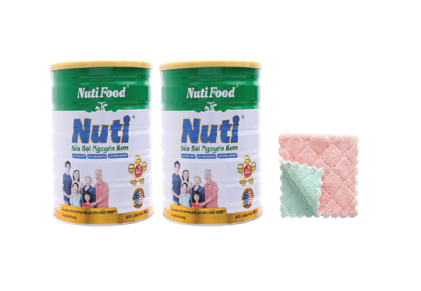 Sữa bột NGUYÊN KEM-Hãng Nutifood-Giành cho cả gia đình-> Tăng ngay khăn lau đa năng mềm mịn