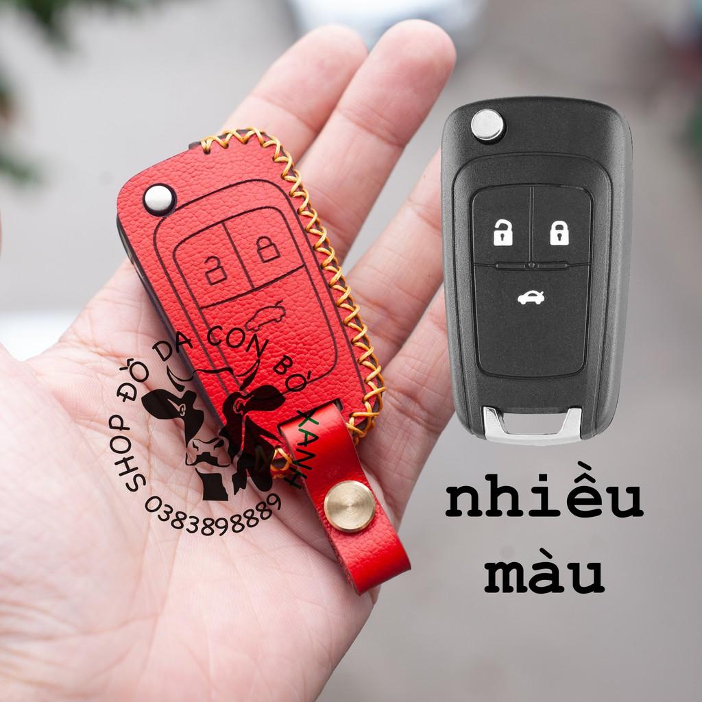 Bao da dành cho chìa khóa Chevrolet Cruze, Aveo, Trailblazer, Colorado, Spark, Orlando handmade da thật 001