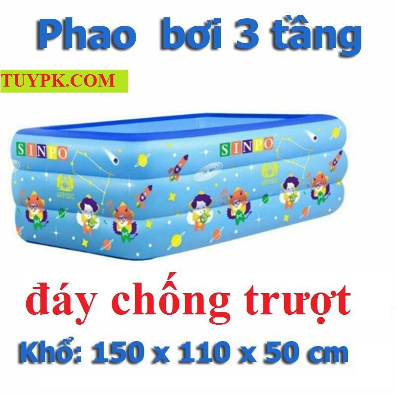 Bể bơi cho bé 1m8 LOẠI DÀY PHAO HỒ BƠI 1m8 ĐÁY CHỐNG TRƯỢT