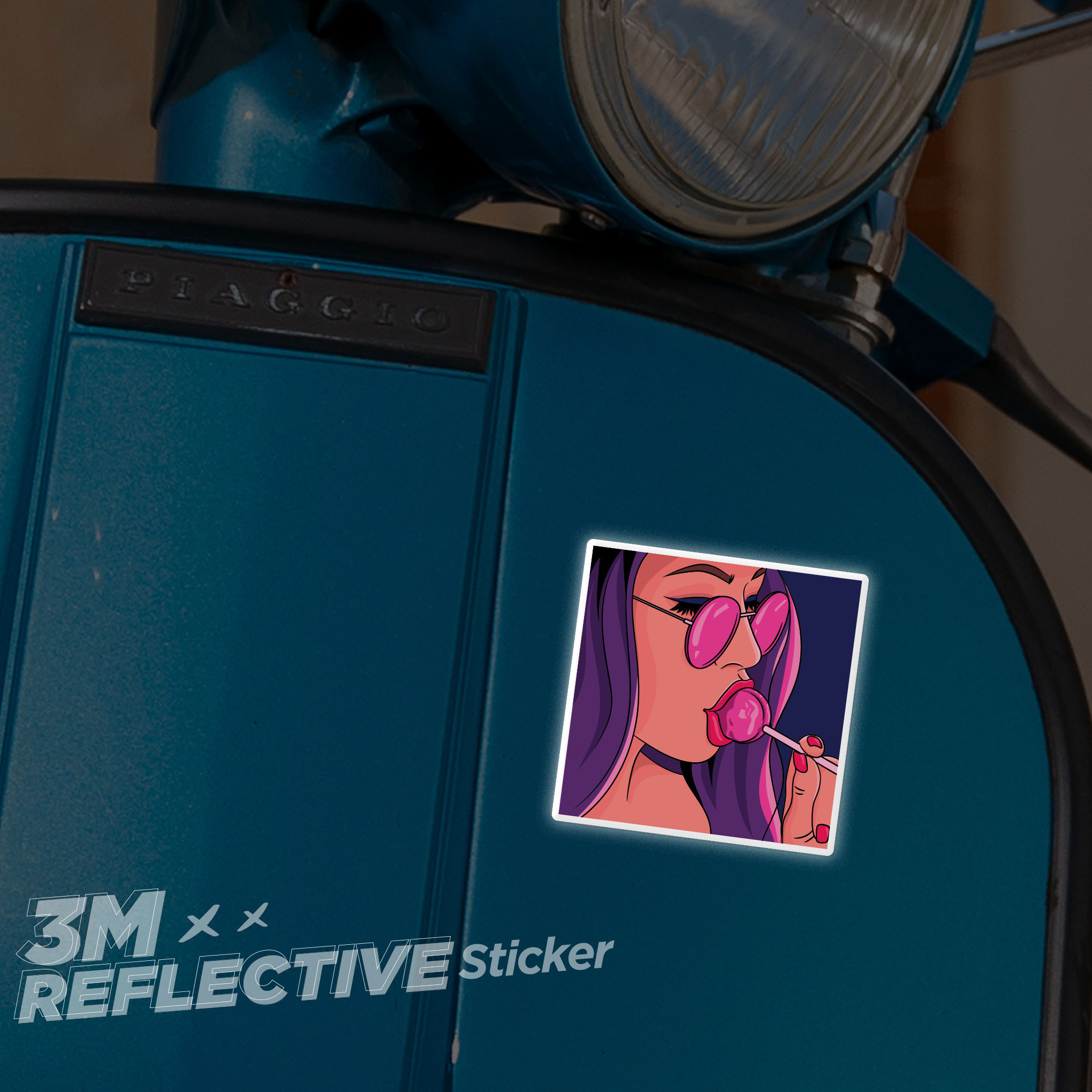 GIRL CANDY 3M - Reflective Sticker Die-cut Hình dán phản quang thương hiệu STICKER FACTORY