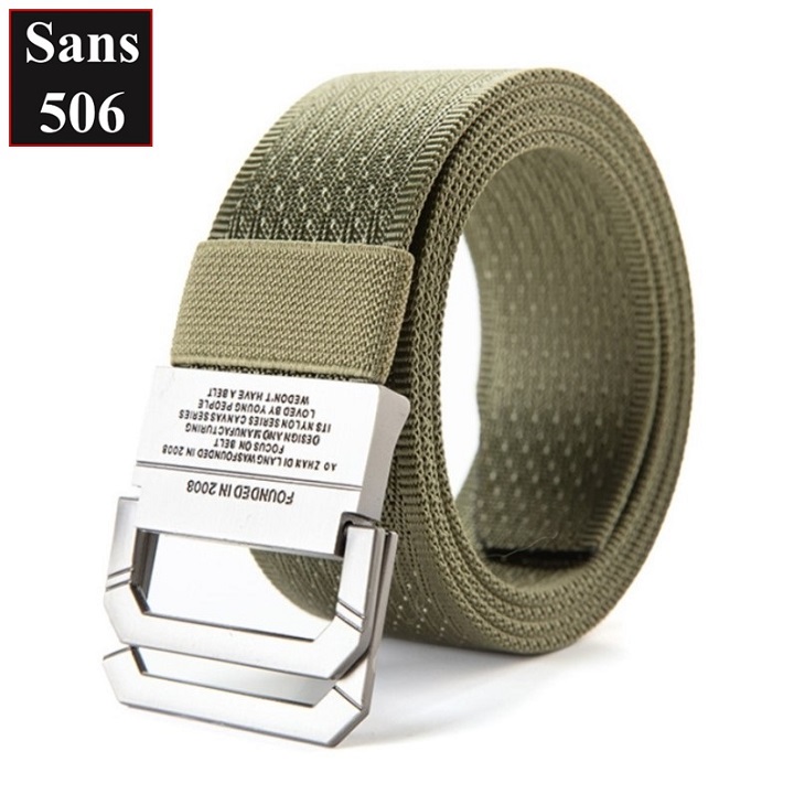 Dây lưng nam nữ unisex Sans506 nịt vải dù bố canvas siêu bền chắc bảo hộ lao động du lịch thể thao bộ đội thợ mỏ