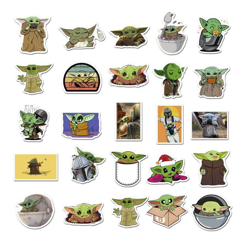 Sticker dán cao cấp Baby Yoda Cực COOL ms#181