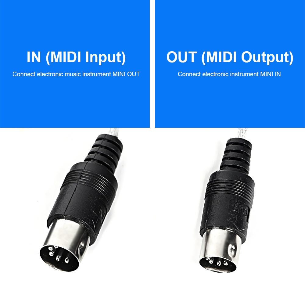 Cáp USB MIDI 5pin Không Có Trình Điều Khiển Cho Windows Xp Và Windows 7