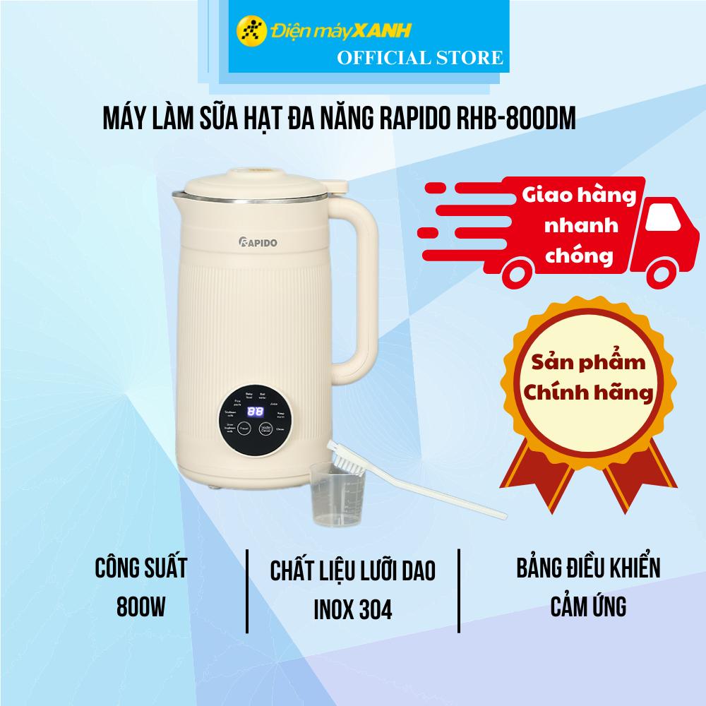 Máy làm sữa hạt đa năng Rapido RHB-800DM - Hàng Chính Hãng