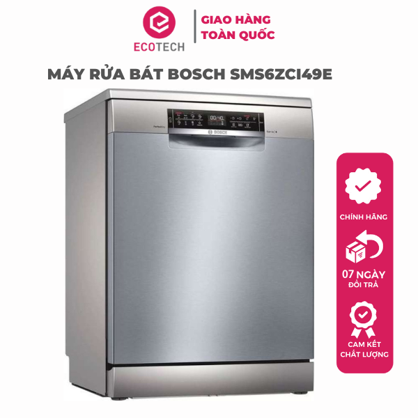 Máy Rửa Chén Bát 14 Bộ BOSCH SMS6ZCI49E, Công Nghệ Sấy Zeolith - Hàng Chính Hãng